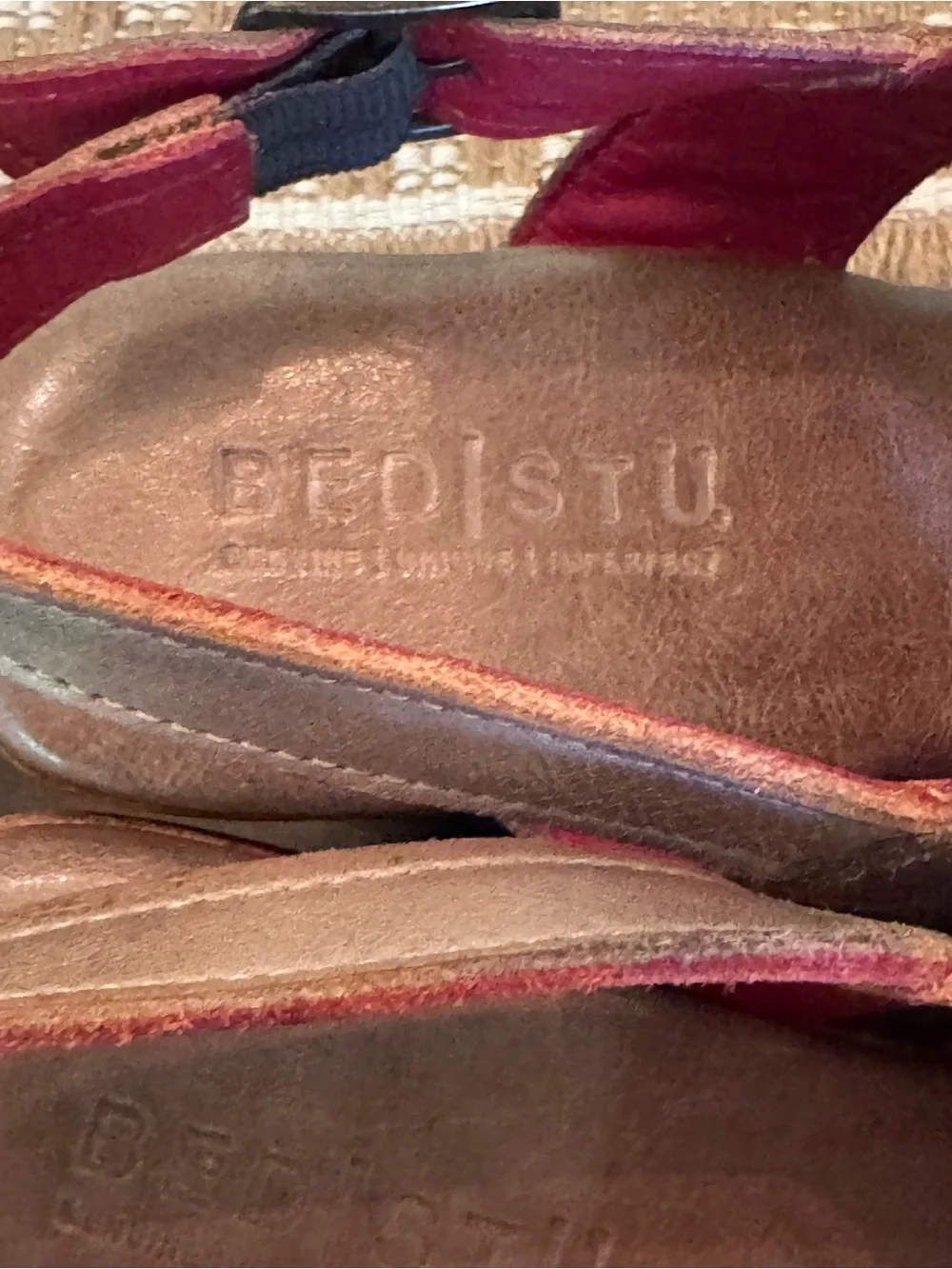 Bedstu Womens Fontella Wood Platform Slingback Sandal Sz 8.5 Boho Country Chic